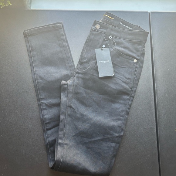Womens NEW Saint Laurent Paris Black Skinny Jeans Women’s Size 26 NWT - Picture 6 of 8